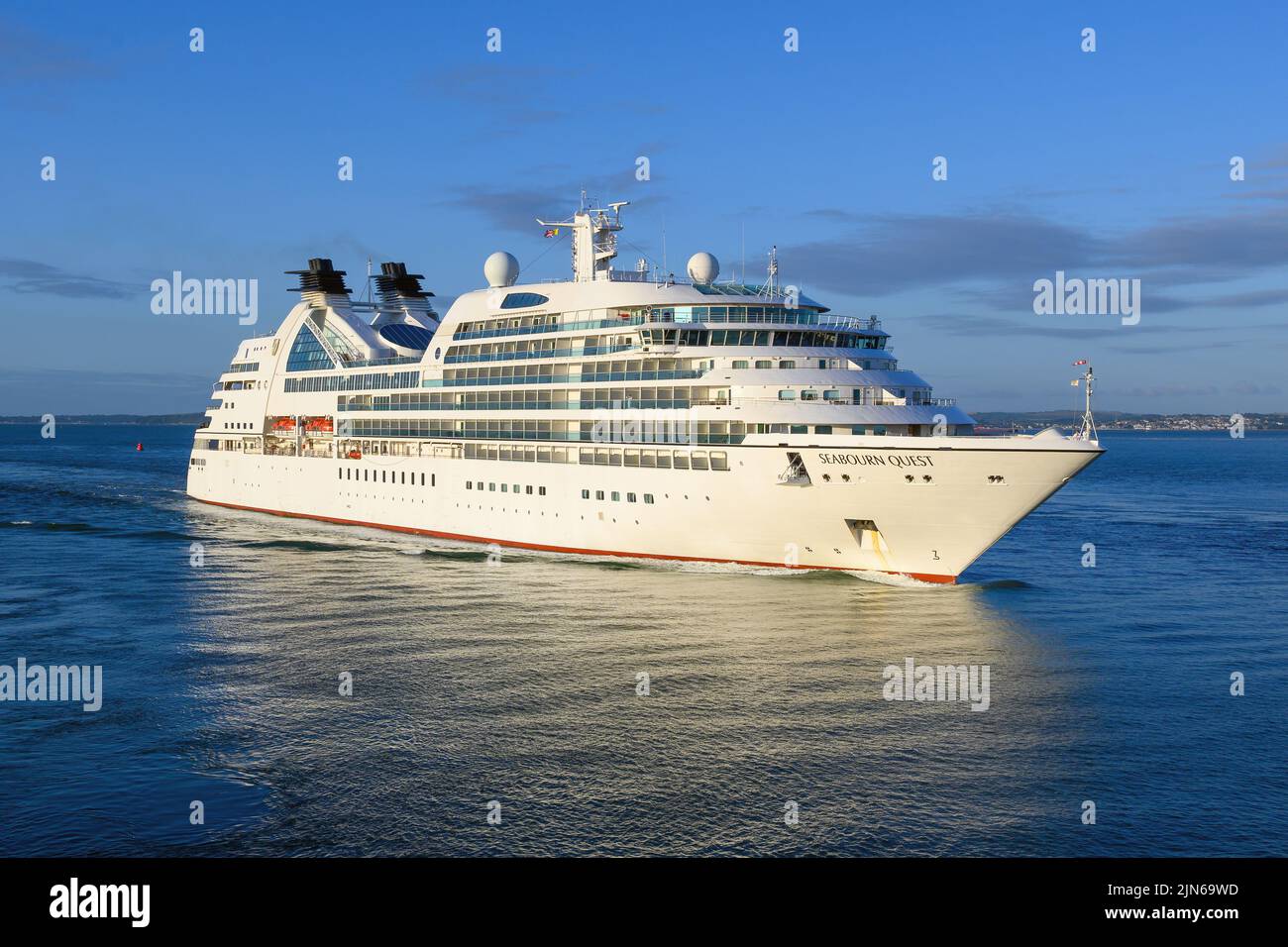 Seabourn Quest is a cruise ship operated by Seabourn Cruises - August 2022. Stock Photo