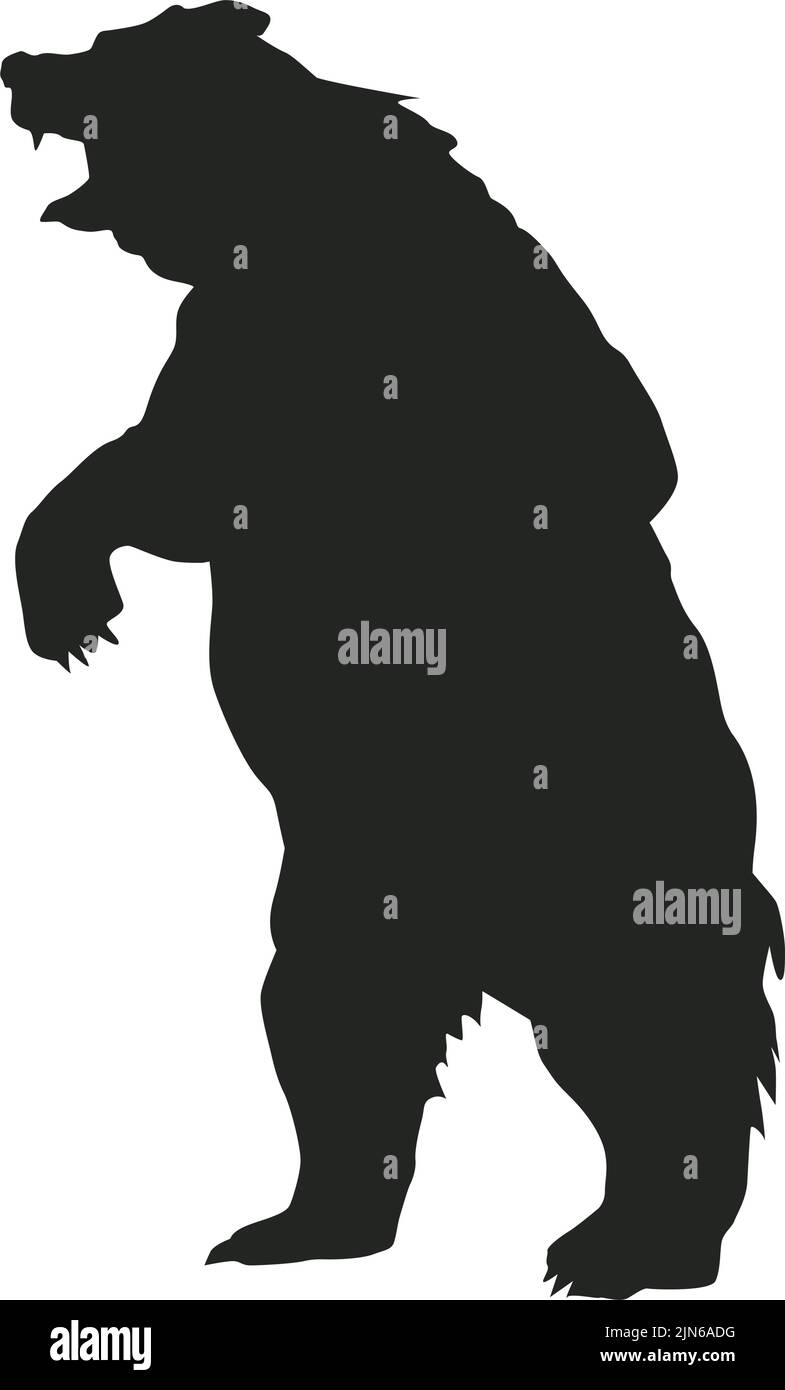big bear wild silhouette Stock Vector Image &amp; Art - Alamy