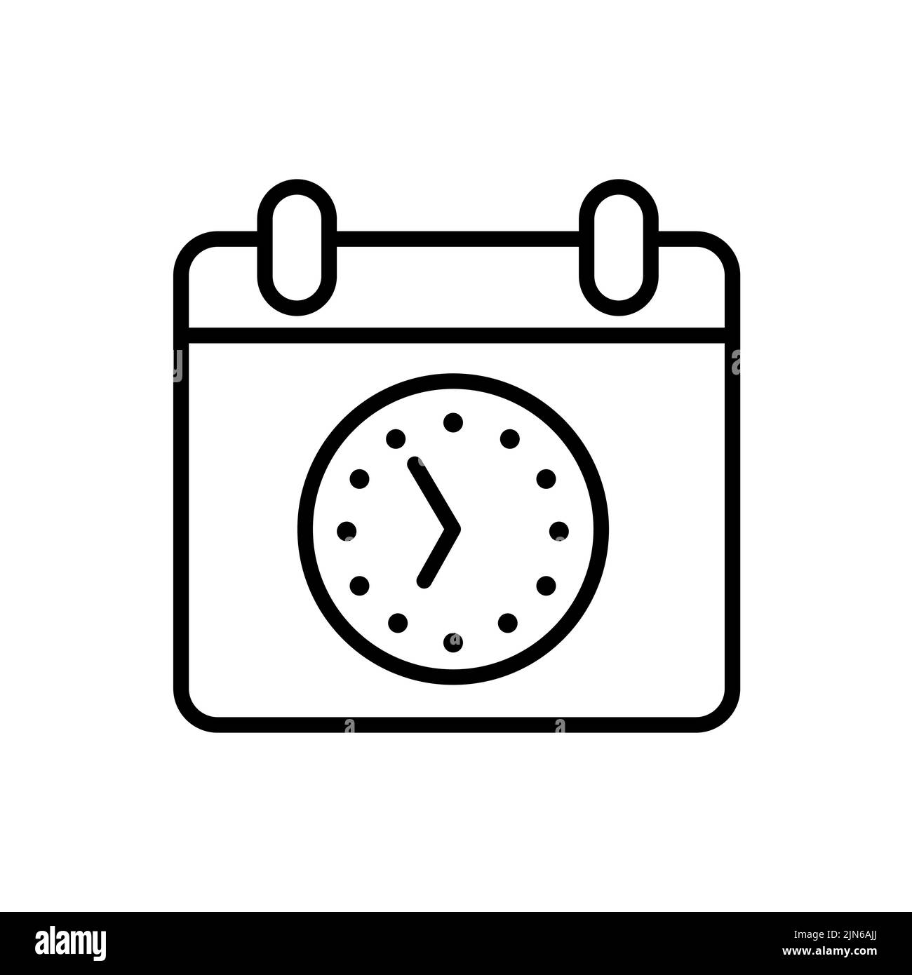 Calendar with clock, time vector icon. Date icon Stock Vector