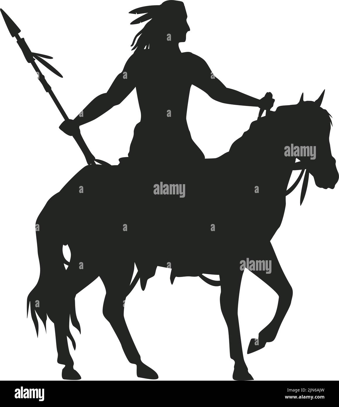 native warrior in horse Stock Vector Image & Art - Alamy