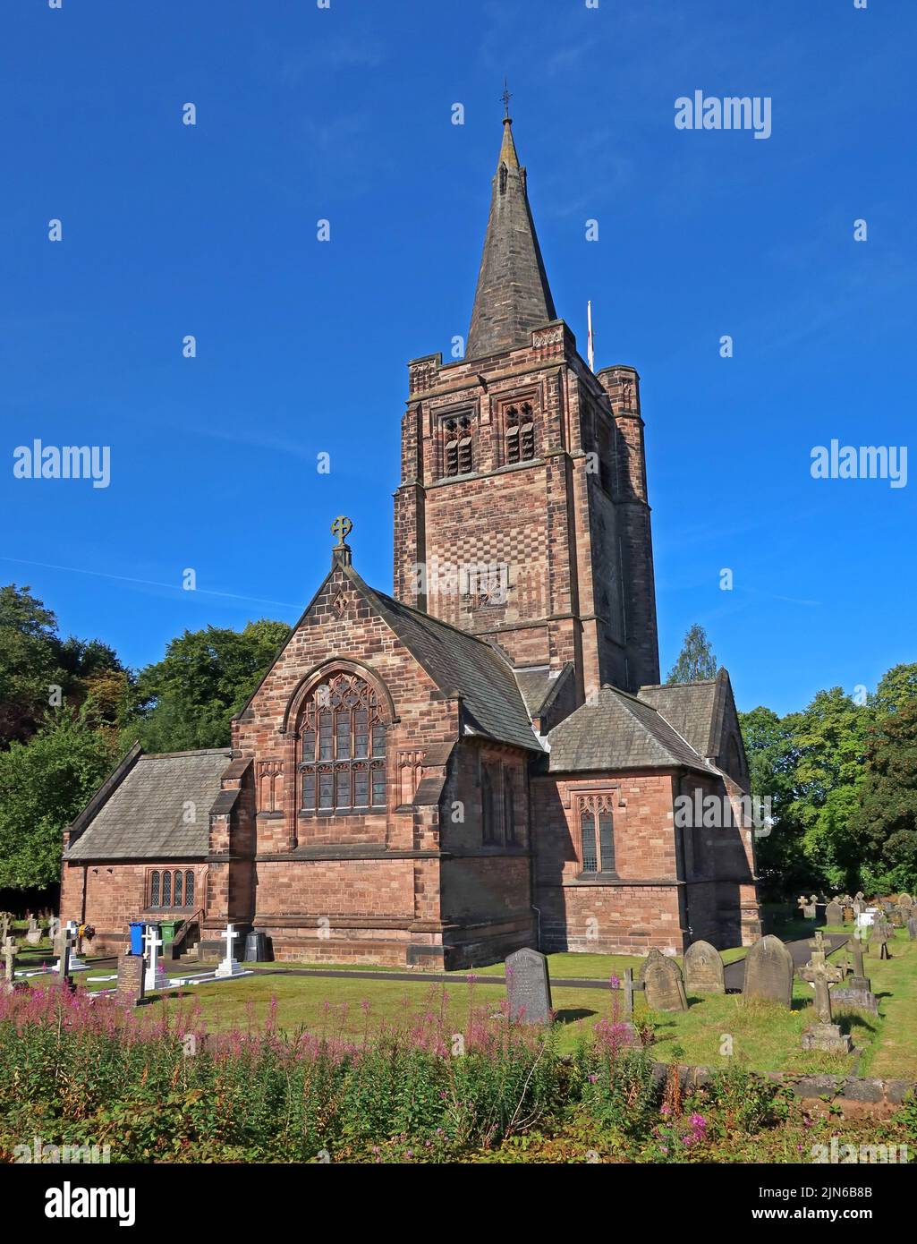 St John the Evangelist anglican church, Walton village, Warrington,Cheshire, England, UK Stock Photo