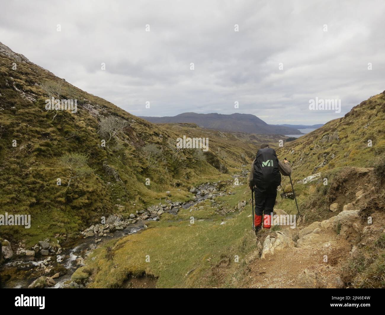 The Cape Wrath trail. Scottish Highlands. West coast of Scotland. UK Stock Photo Alamy
