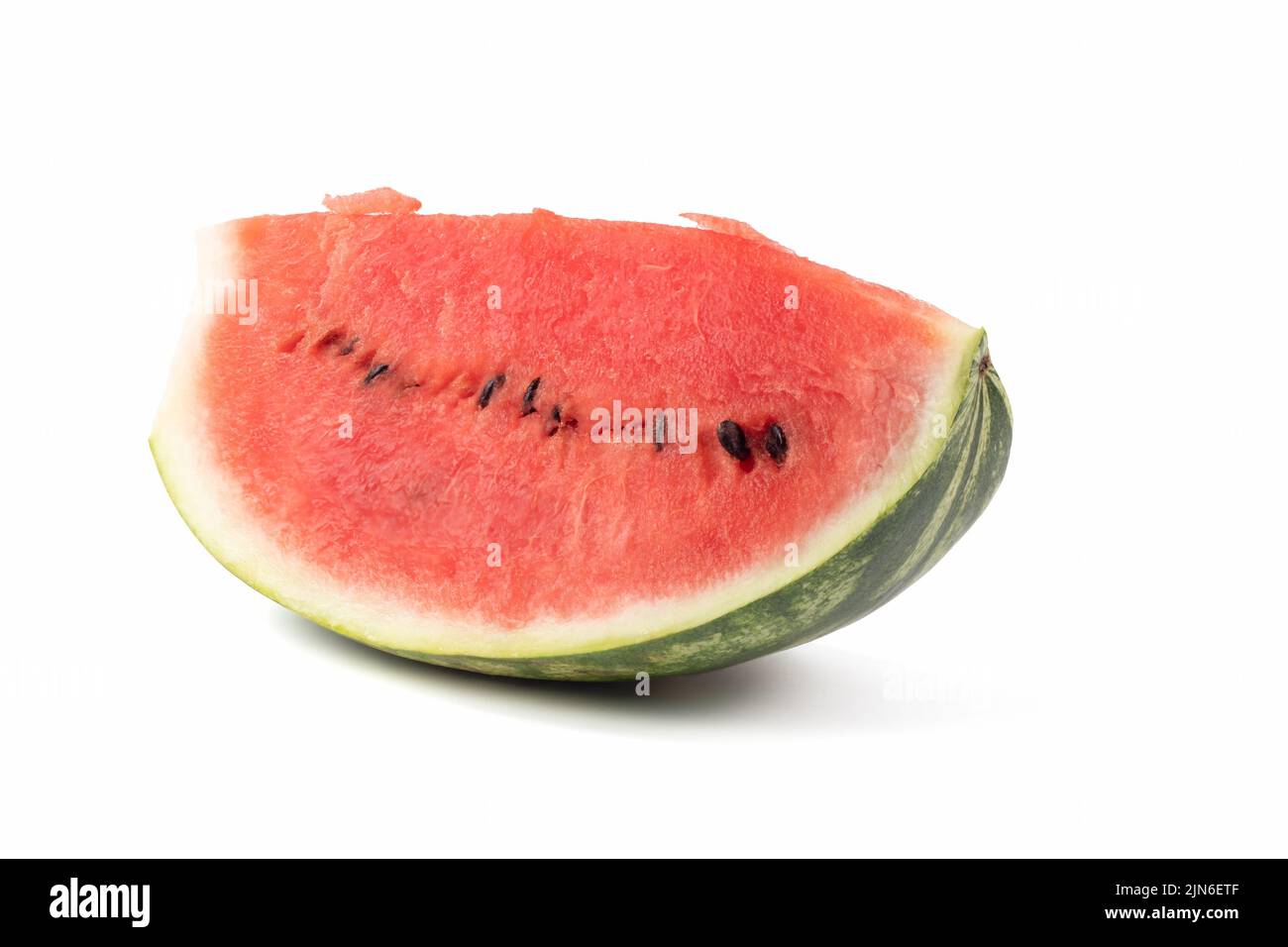 Sliced of watermelon isolated on bright background. Close up view. Stock Photo