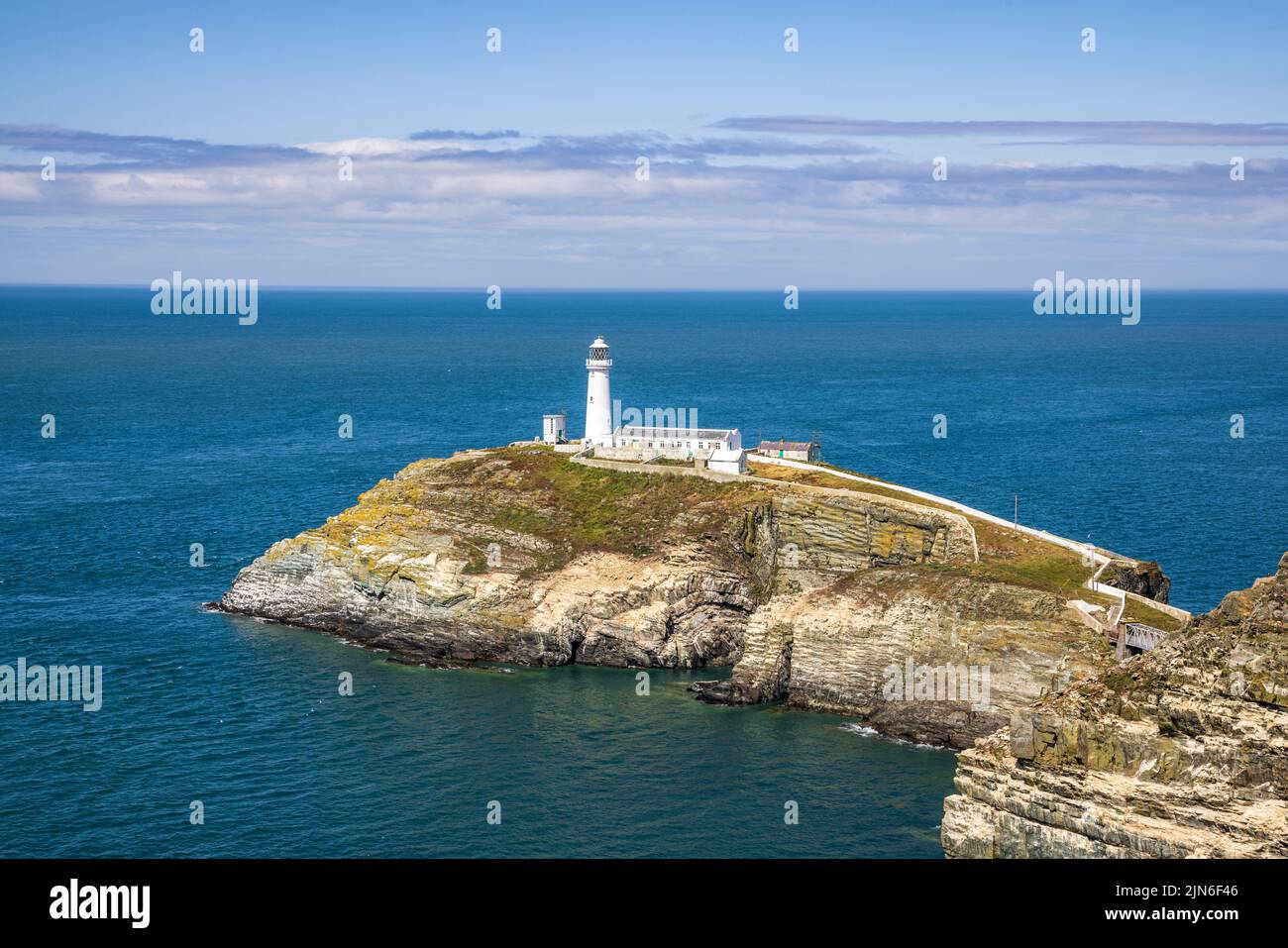 South Stack Lighthouse on Holy Island, Anglesey, North Wales Stock Photo