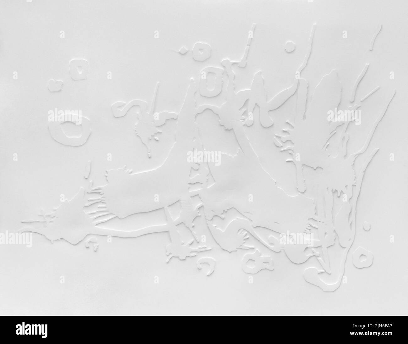 Abstract embossing on white paper surface Stock Photo