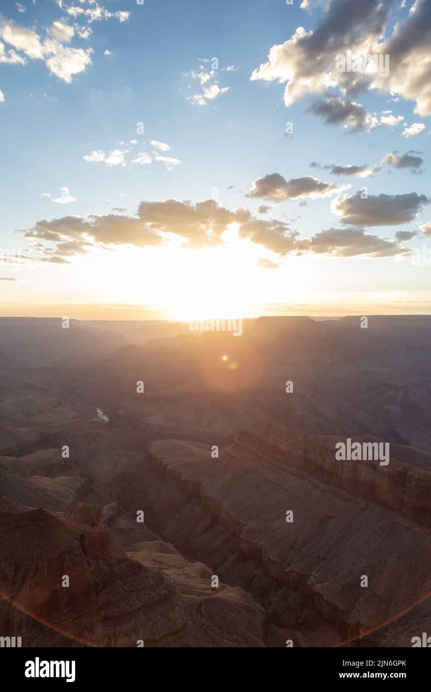 Desert Rocky Mountain American Landscape. Grand Canyon National Park Stock Photo