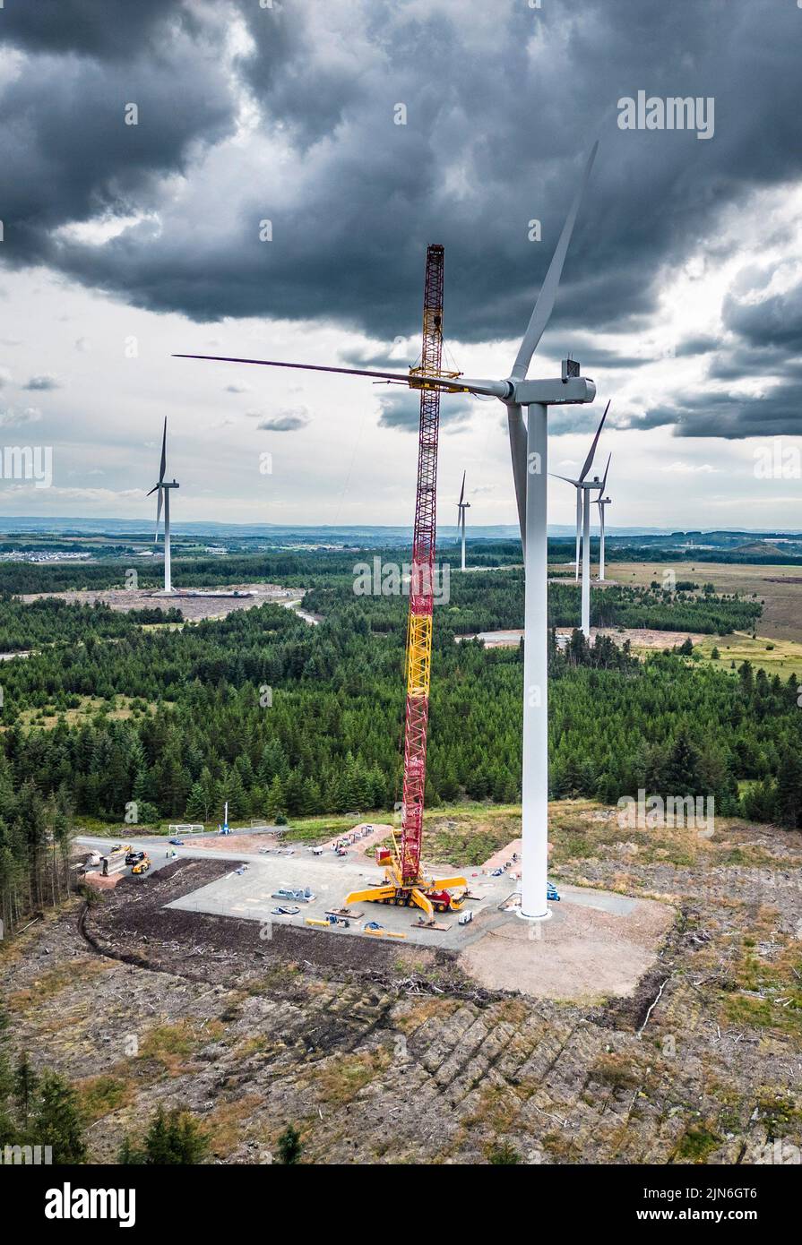 Wind farm energy construction hi-res stock photography and images - Alamy