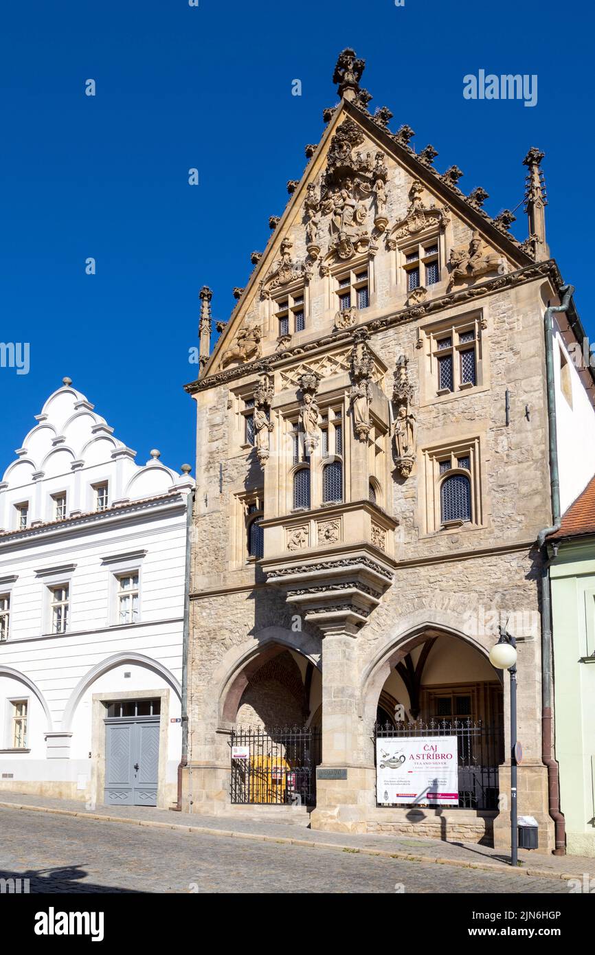 Goticky mestansky kamenny dum, museum, UNESCO, Kutna Hora, Ceska republika / Gothic stony house, UNESCO, town Kutna hora, Czech republic Stock Photo
