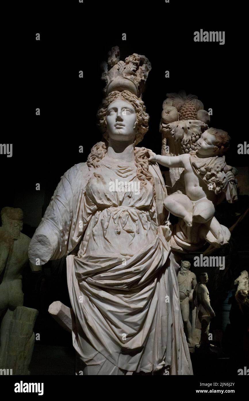 Istanbul, Turkey Istanbul archaeological museum Statue of Tyche