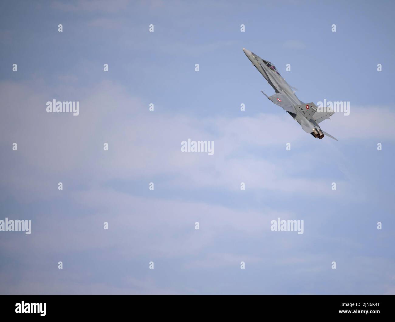 Swiss Air Force McDonnell Douglas F/A-18C Hornet at the Royal International Air Tattoo Stock Photo