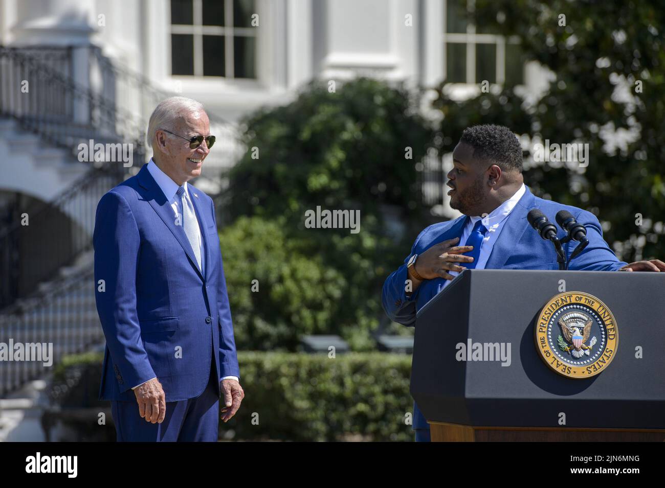 Washington, United States. 09th Aug, 2022. Founder of Spark Charge Josh