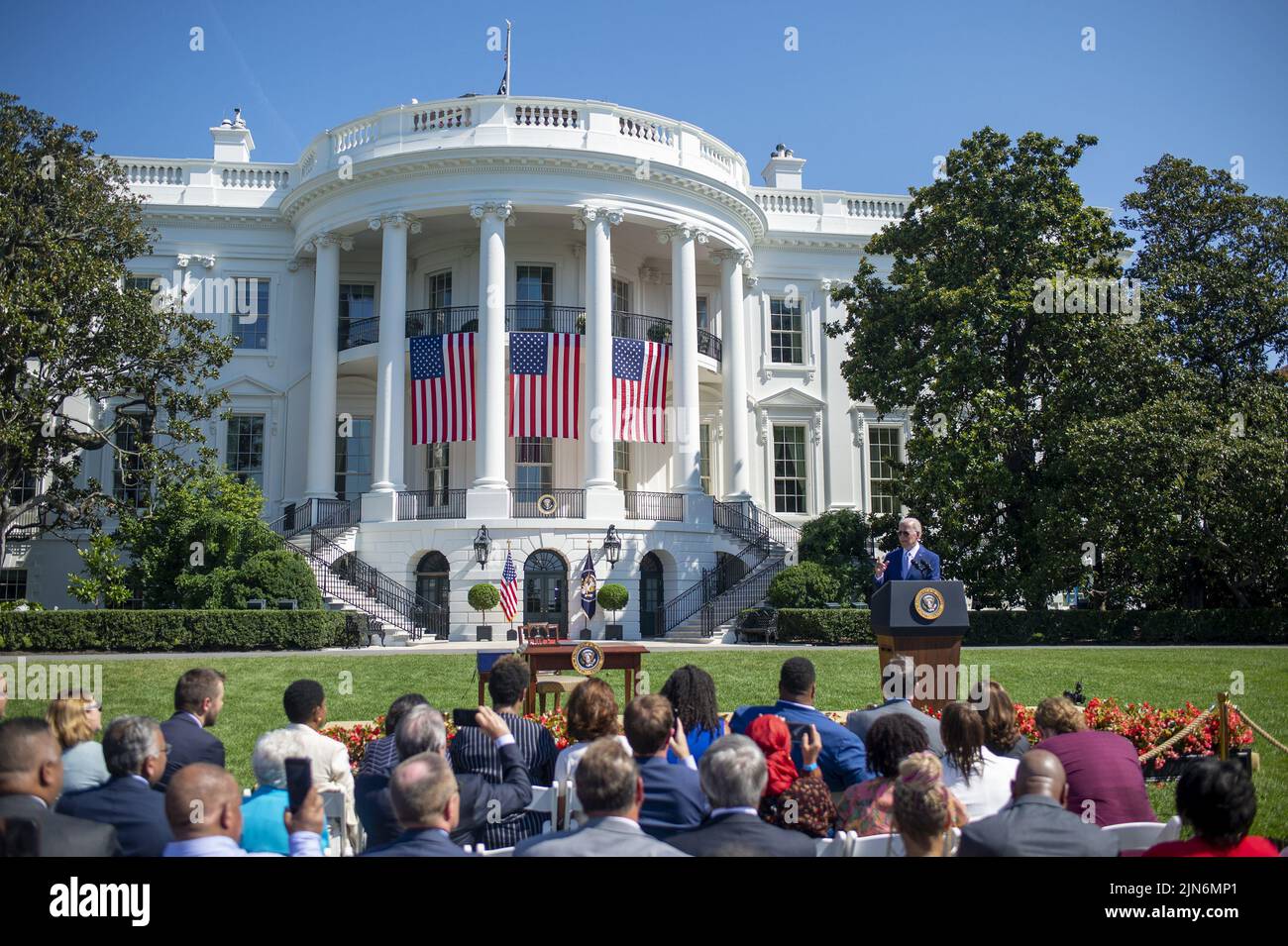 Washington, United States. 09th Aug, 2022. President Joe Biden aspeaks