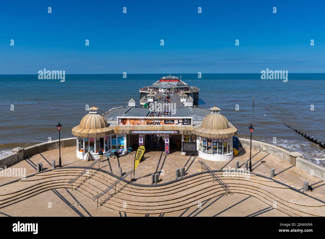 Cromer, United Kingdom - 13 June, 2022: view of the historic Cromer Pier and the North Sea in Norfolk Stock Photo