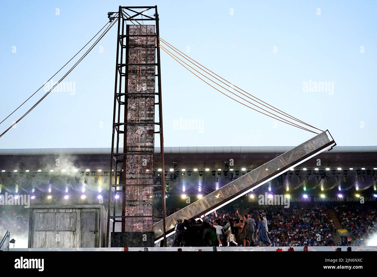 Performers on stage during the Closing Ceremony for the 2022