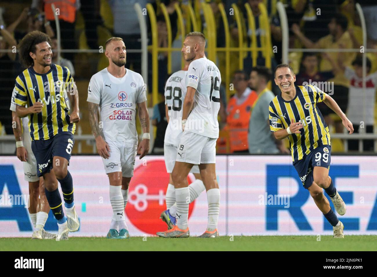 ISTANBUL - (r) Emre Mor Of Fenerbahce SK Celebrates His Assist During ...