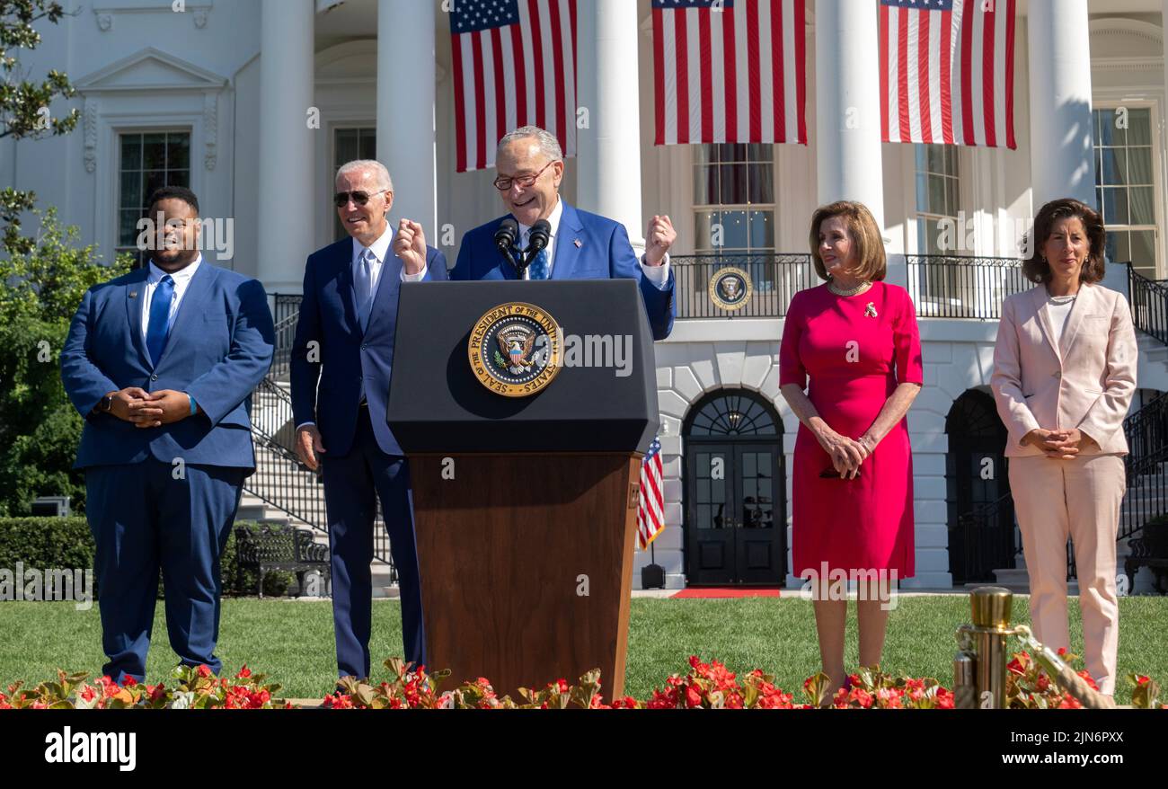 United States Senate Majority Leader Chuck Schumer (Democrat of New