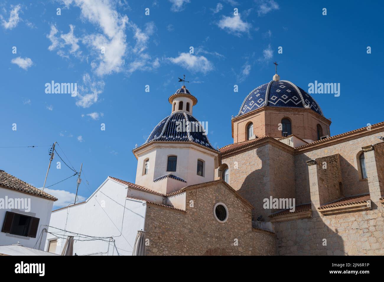 Church in Altea old town, Alicante, Spain Stock Photo