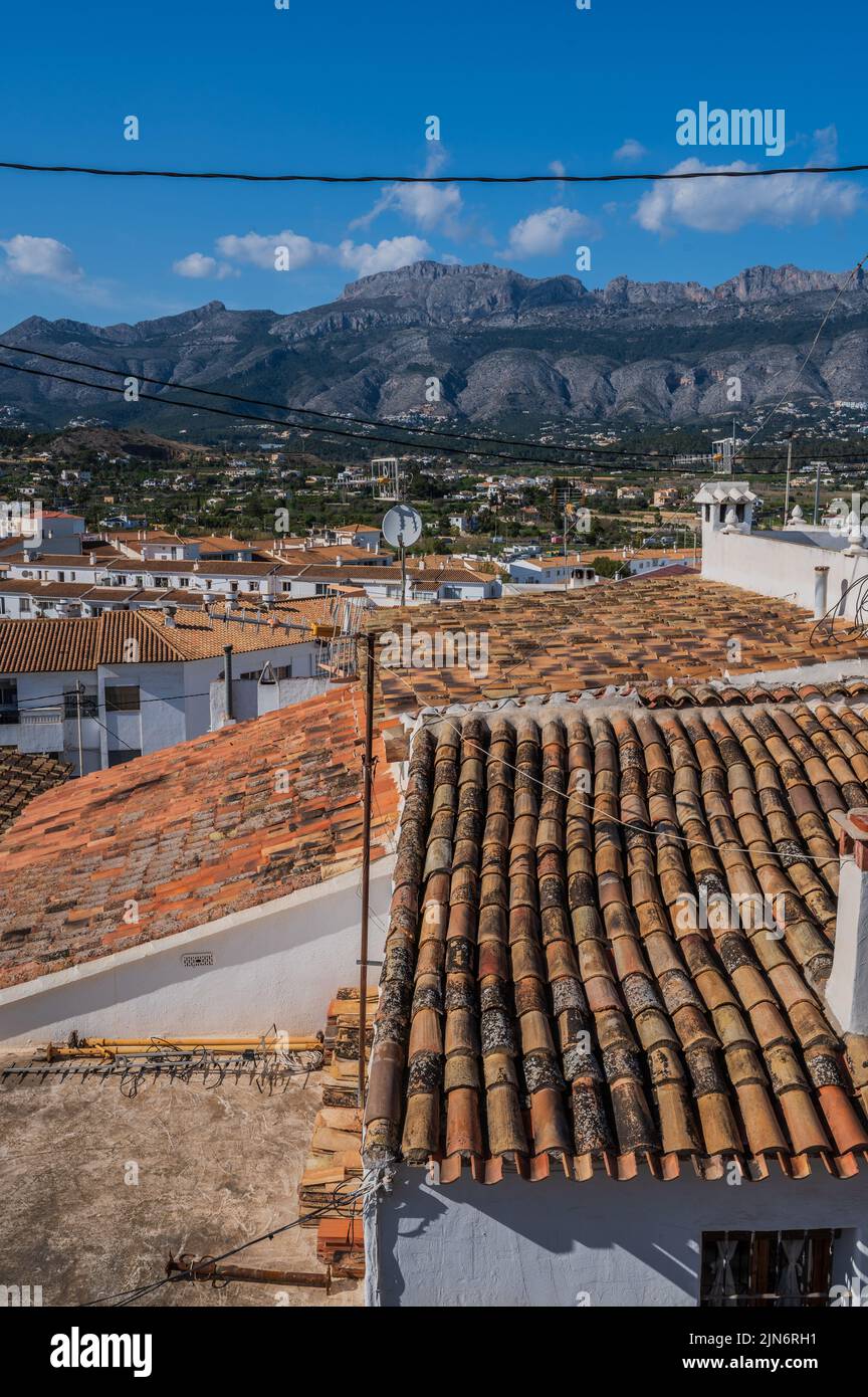 Beautiful view of Altea, Alicante Spain Stock Photo