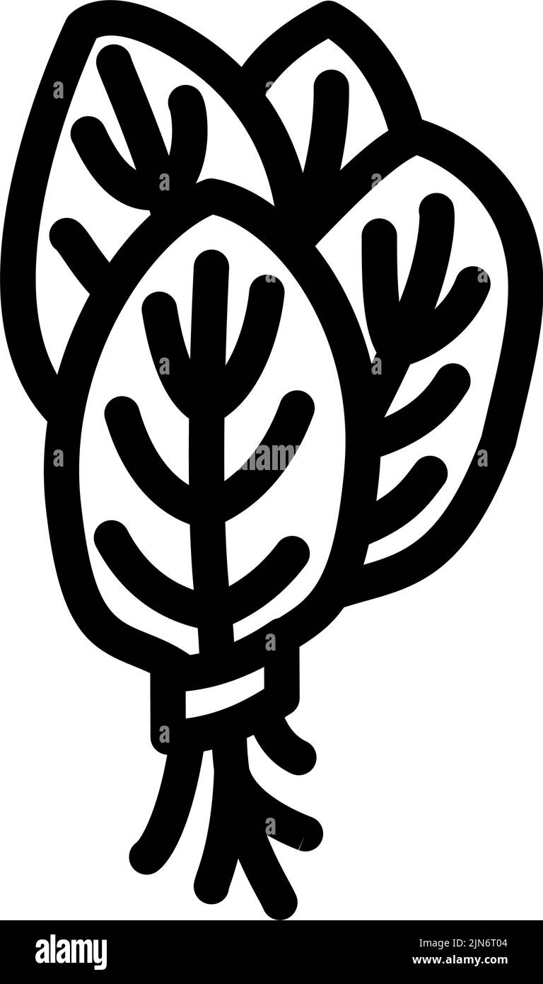 bunches spinach line icon vector illustration Stock Vector Image & Art ...