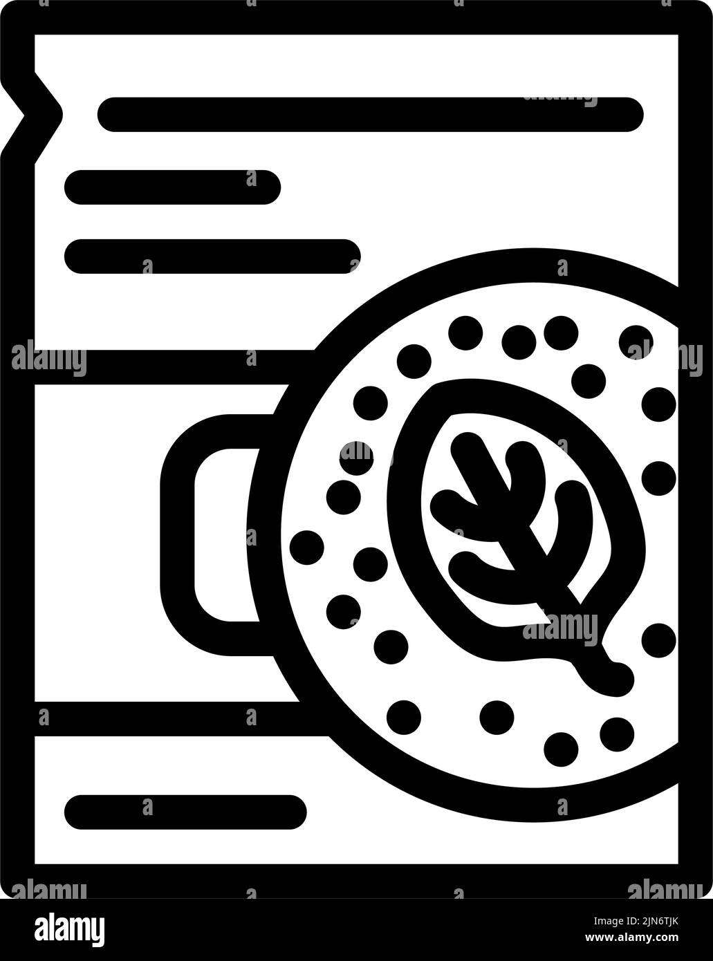 seasoning soup spinach line icon vector illustration Stock Vector Image
