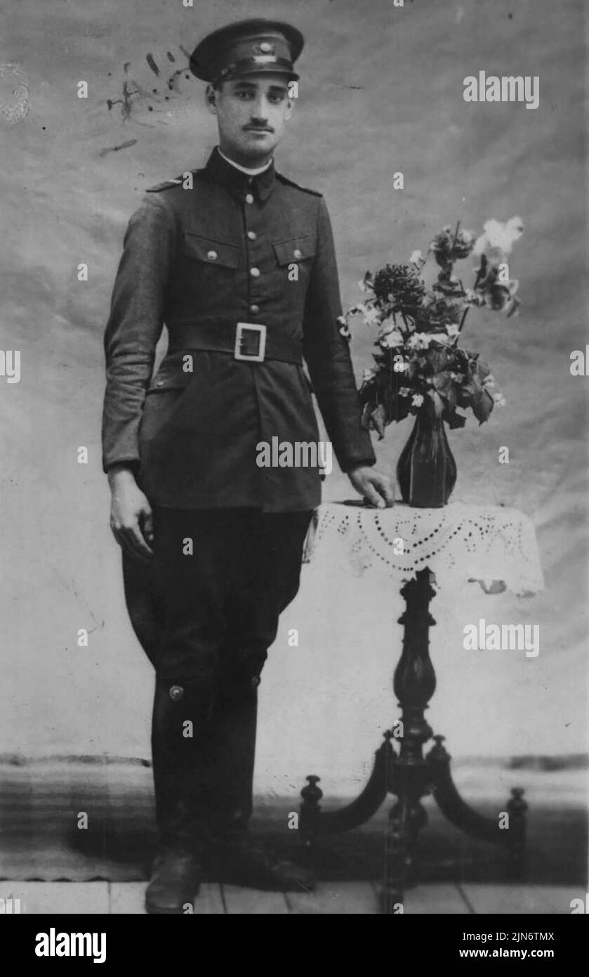 Juon Moria member of Bessarabia Police Force. May 14, 1940. Stock Photo