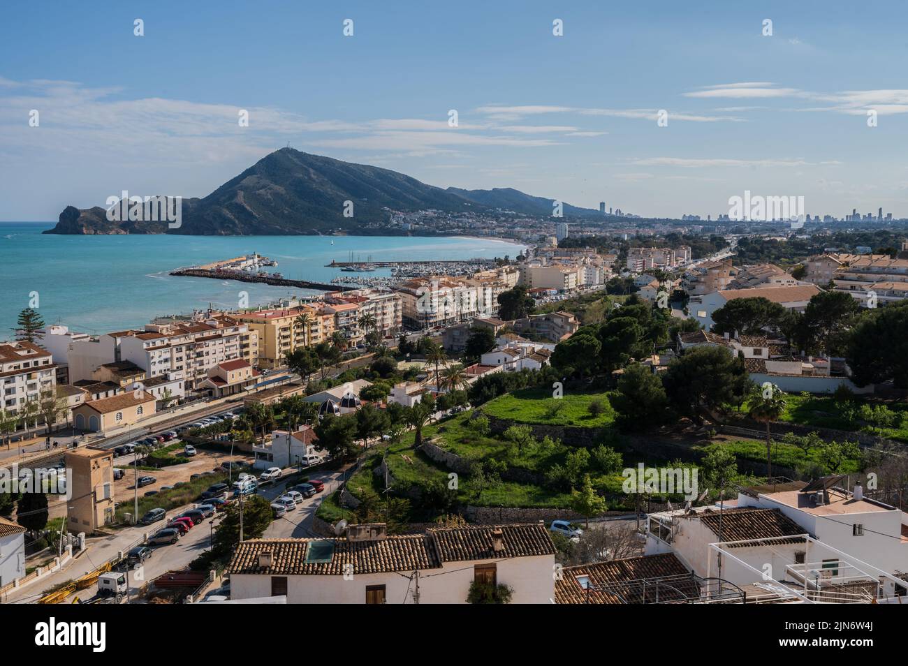 Beautiful view of Altea, Alicante Spain Stock Photo