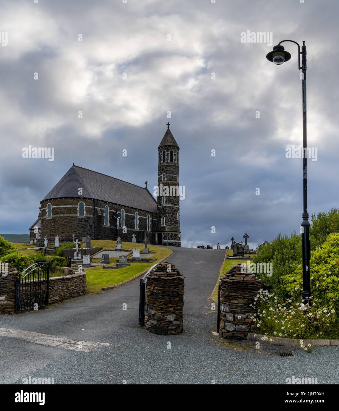 Money Beg, Ireland - 12 July, 2022: view of the Sacred Heart Catholic Church in Money Beg Stock Photo
