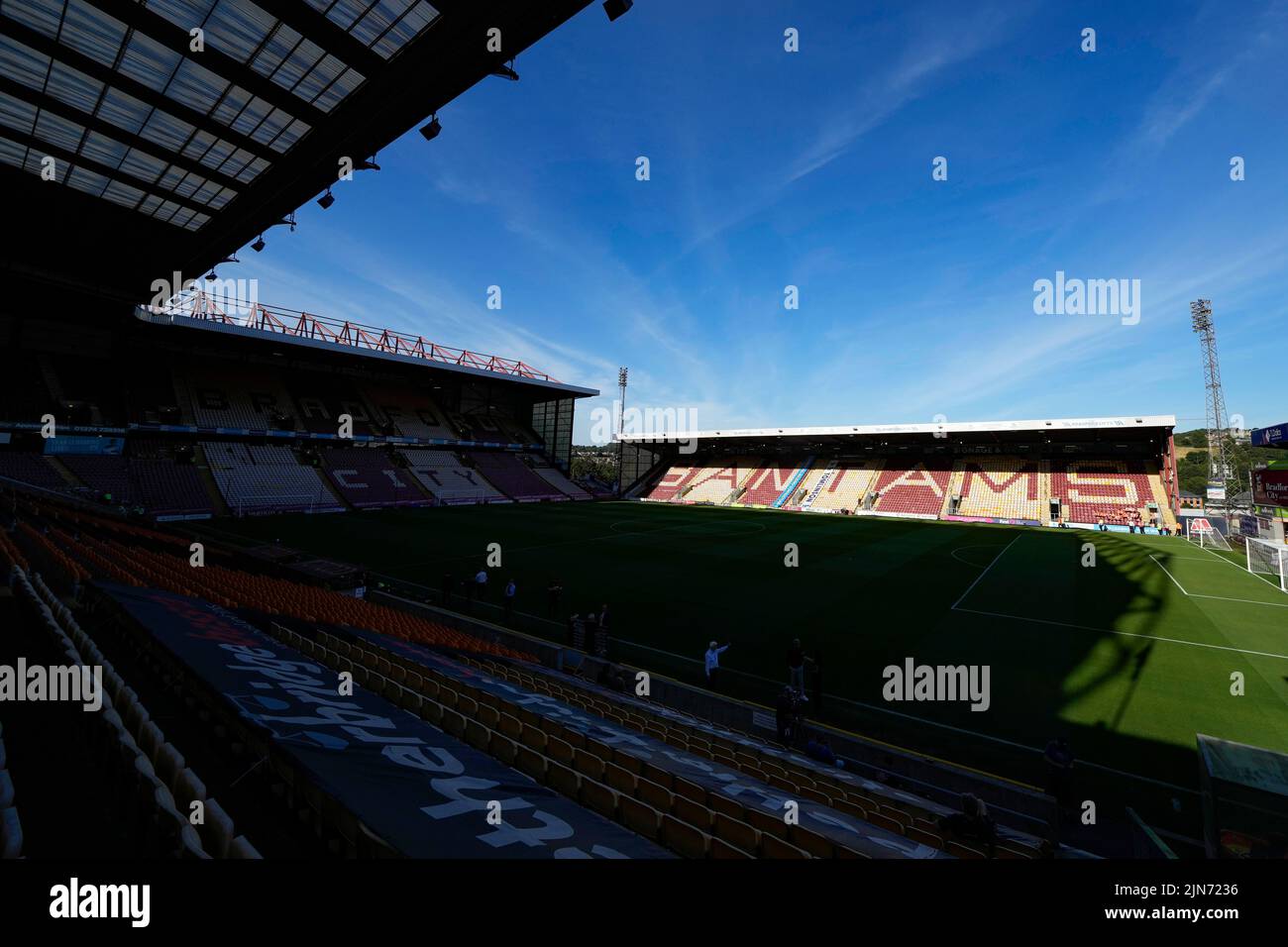 General view of the University of Bradford Stadium before the game