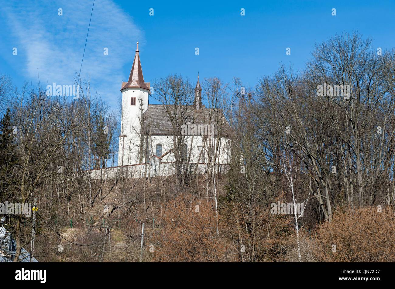Church in Korzkiew, Lesser Poland Voivodeship in Poland Stock Photo