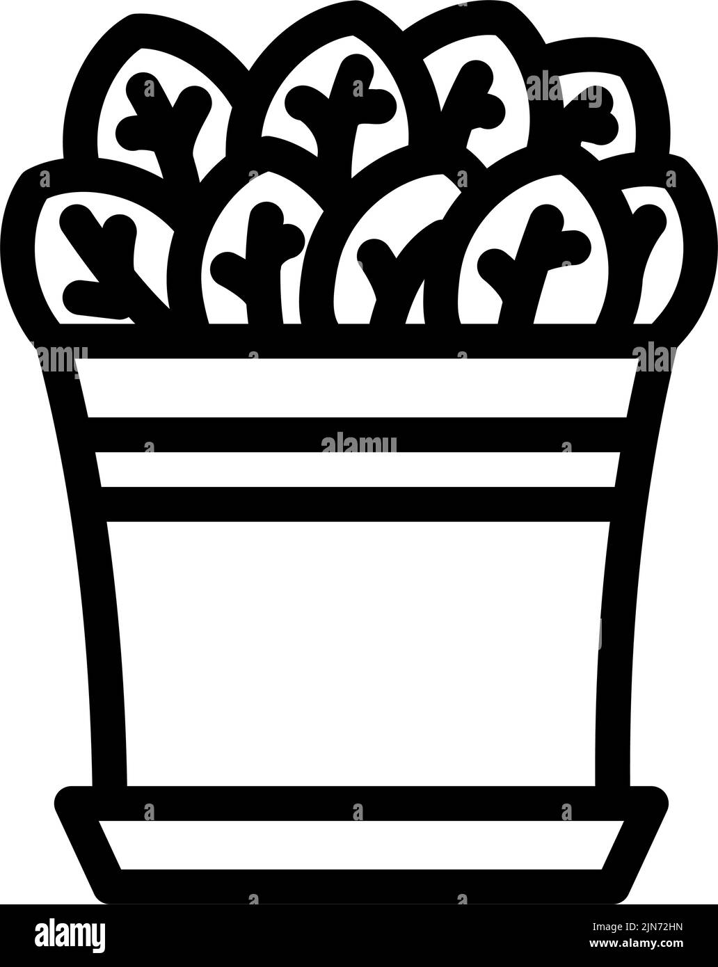home growing spinach line icon vector illustration Stock Vector Image ...
