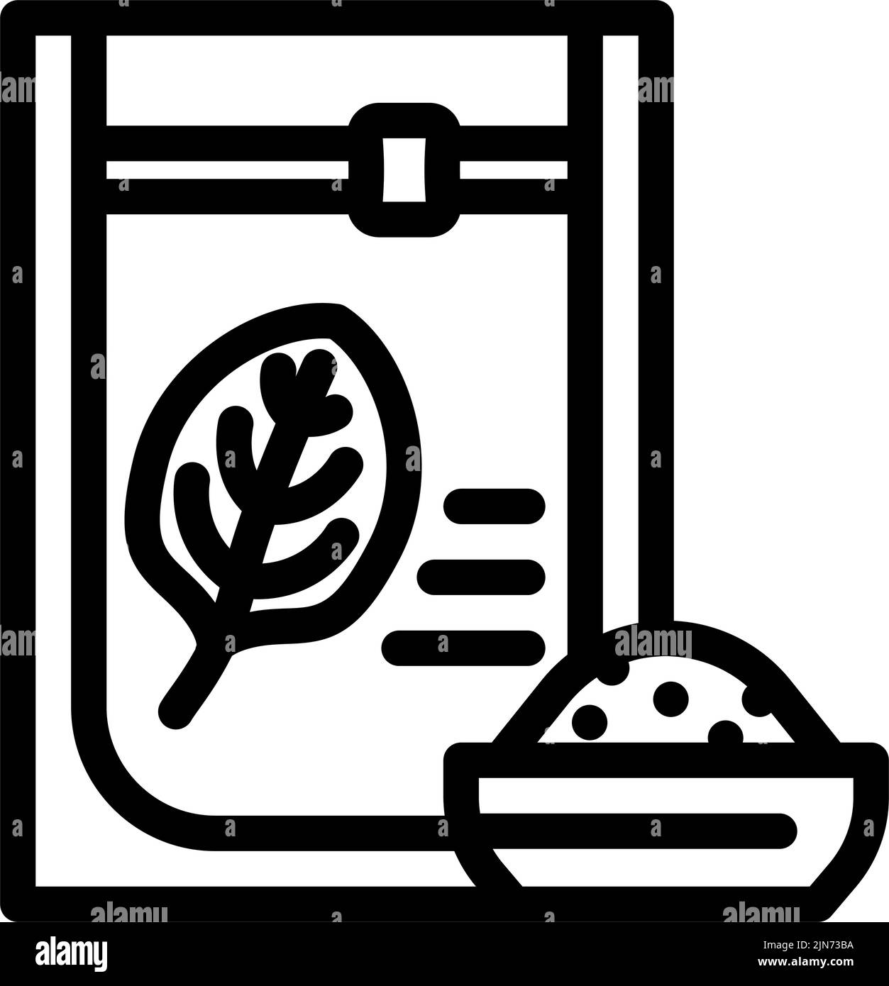 dried spinach line icon vector illustration Stock Vector Image & Art ...