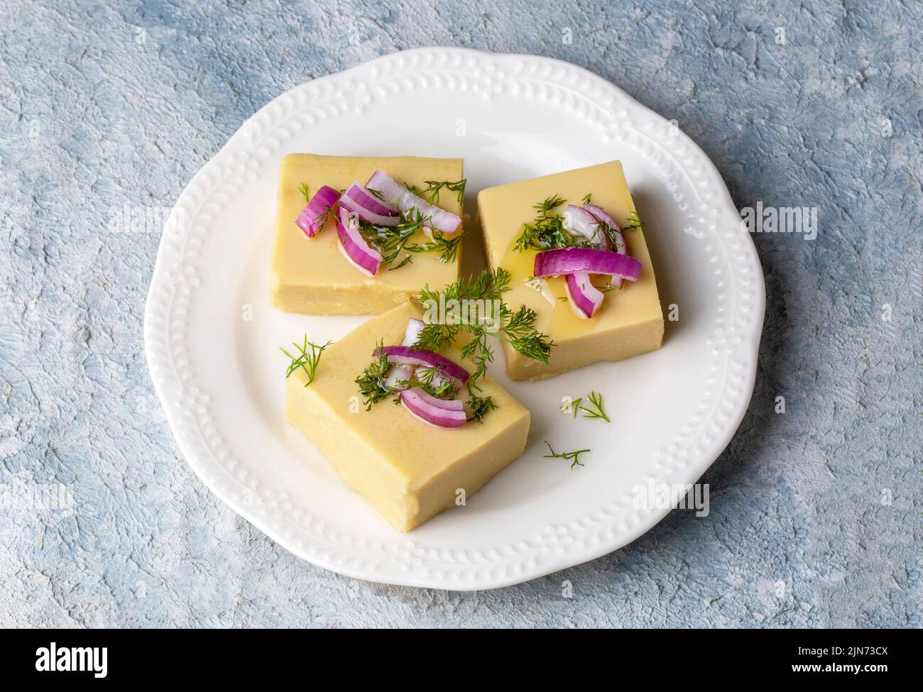 Traditional Turkish dishes with olive oil, appetizers; broad bean puree