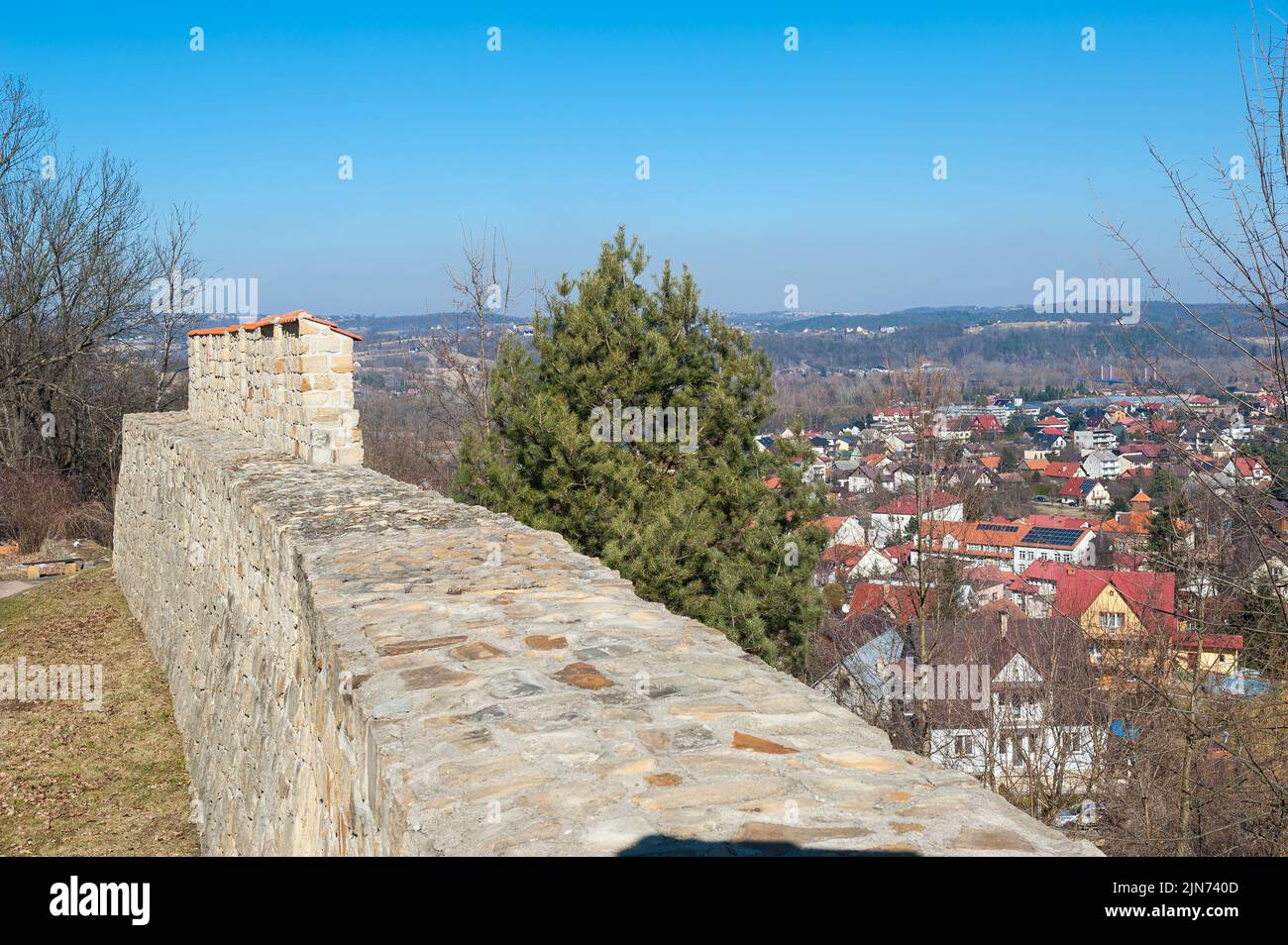 City walls, Dobczyce, Lesser Poland Voivodeship, in southern Poland Stock Photo