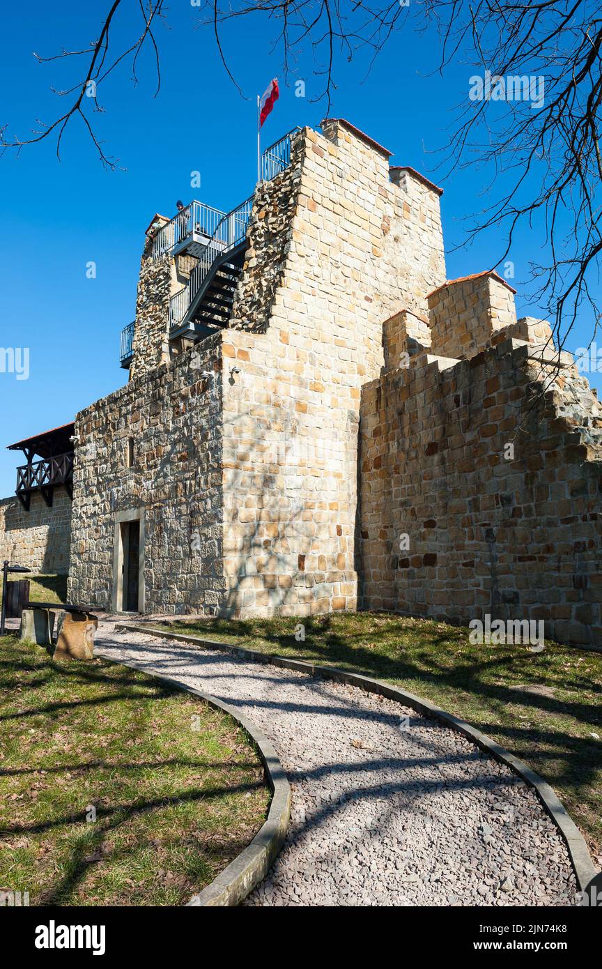 City walls, Dobczyce, Lesser Poland Voivodeship, in southern Poland Stock Photo