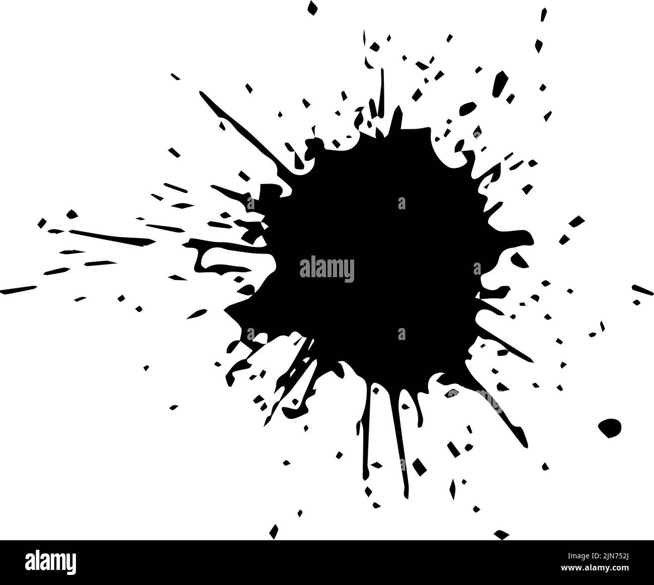 Grunge black stain. Ink splash. Paint blotter Stock Vector Image & Art Alamy