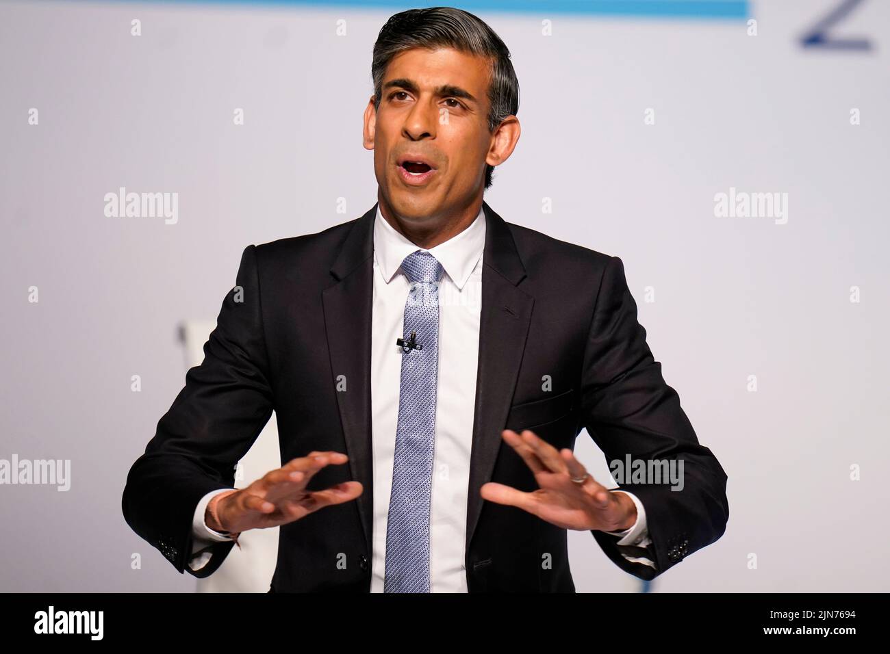 Rishi Sunak during a hustings event in Darlington, County Durham, as part of the campaign to be leader of the Conservative Party and the next prime minister. Picture date: Tuesday August 9, 2022. Stock Photo
