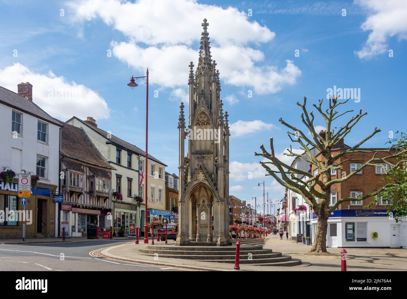 The Burton Memorial, High Street, Daventry, Northamptonshire, England, United Kingdom Stock Photo