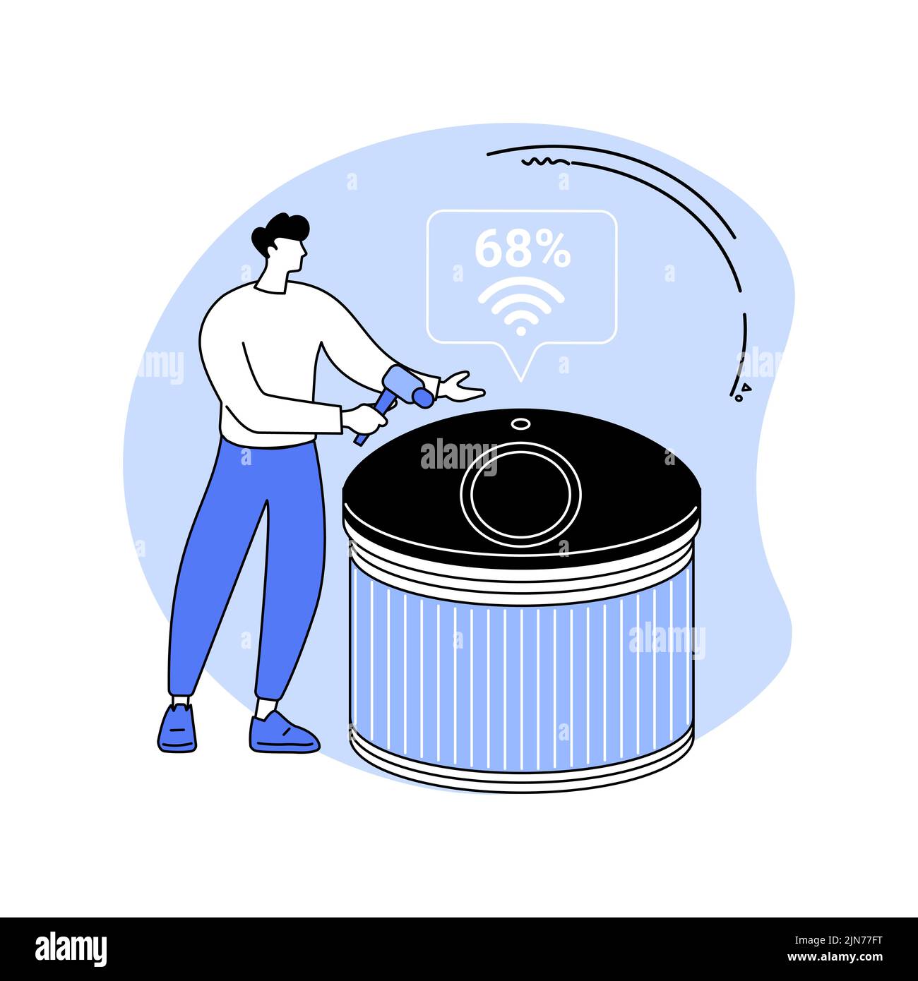 Waste sensors isolated cartoon vector illustrations Stock Vector Image ...