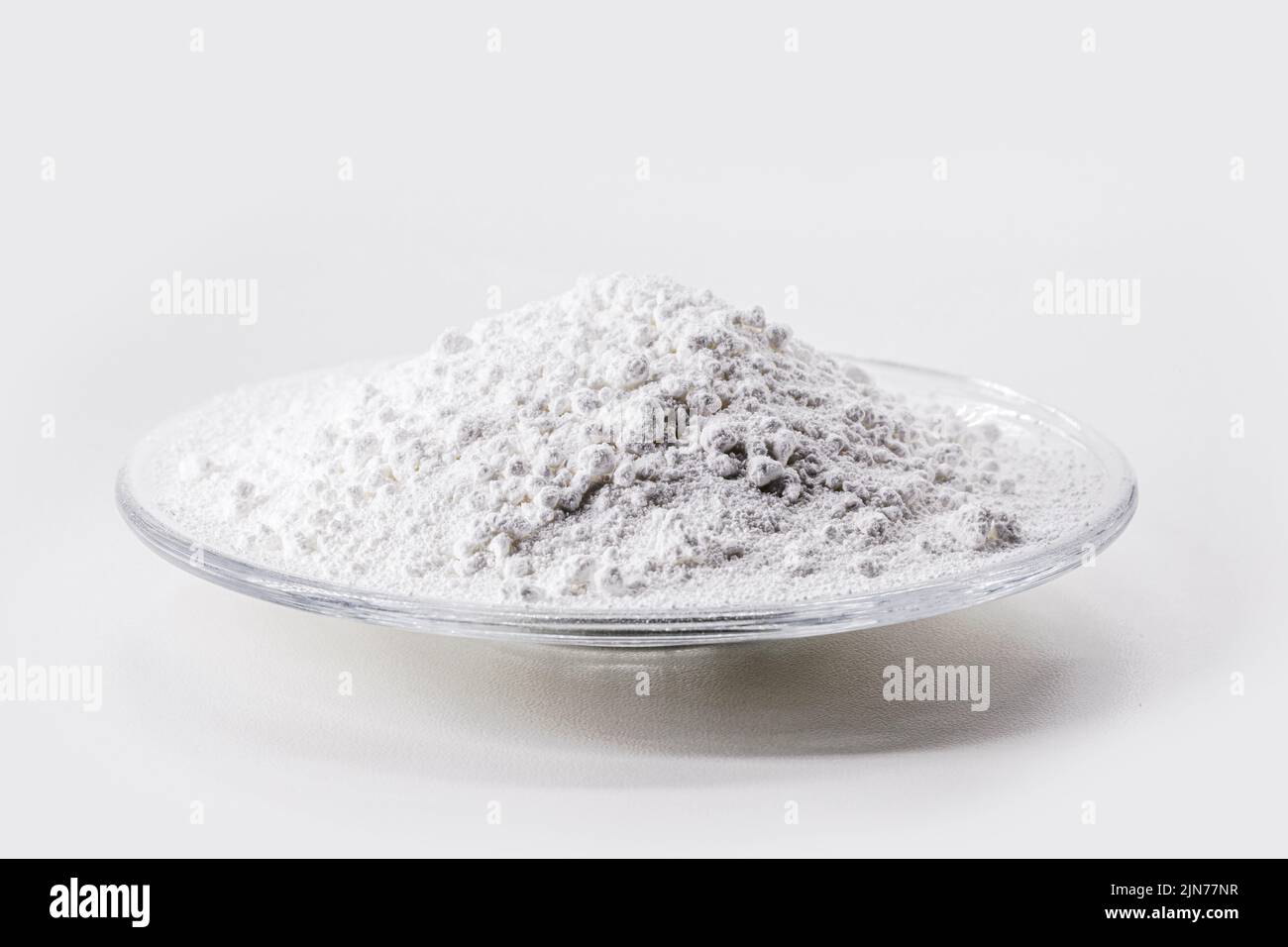 Barium sulfate, a white crystalline solid with the chemical formula