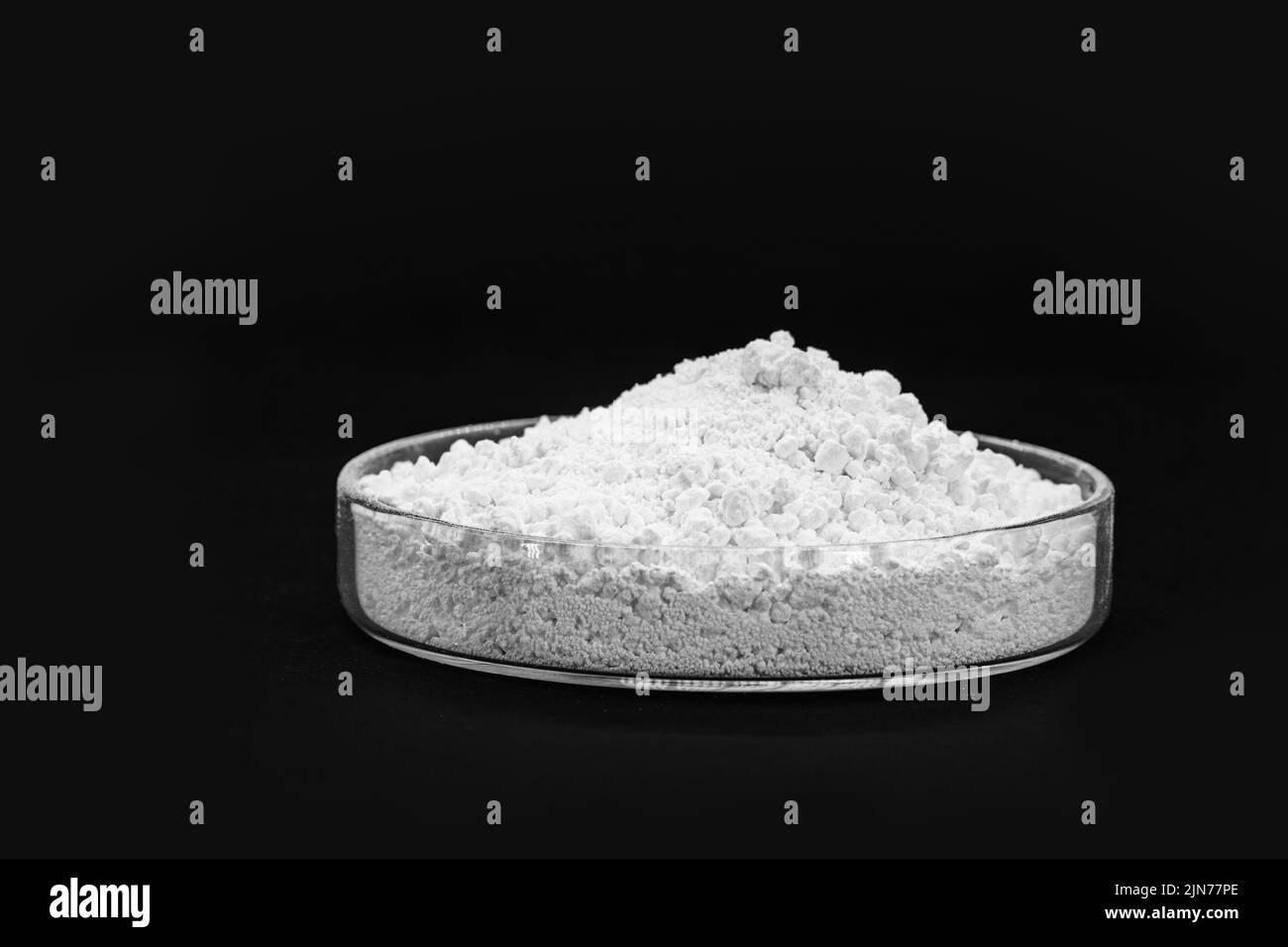 Barium sulfate, a white crystalline solid with the chemical formula BaSO₄, is used as a contrast agent during x-ray procedures. Stock Photo