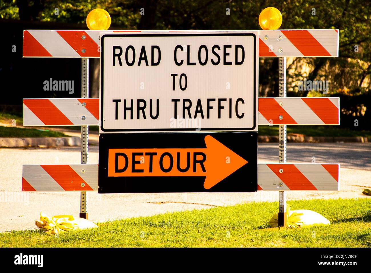 Highway road street closed obstacle hires stock photography and images