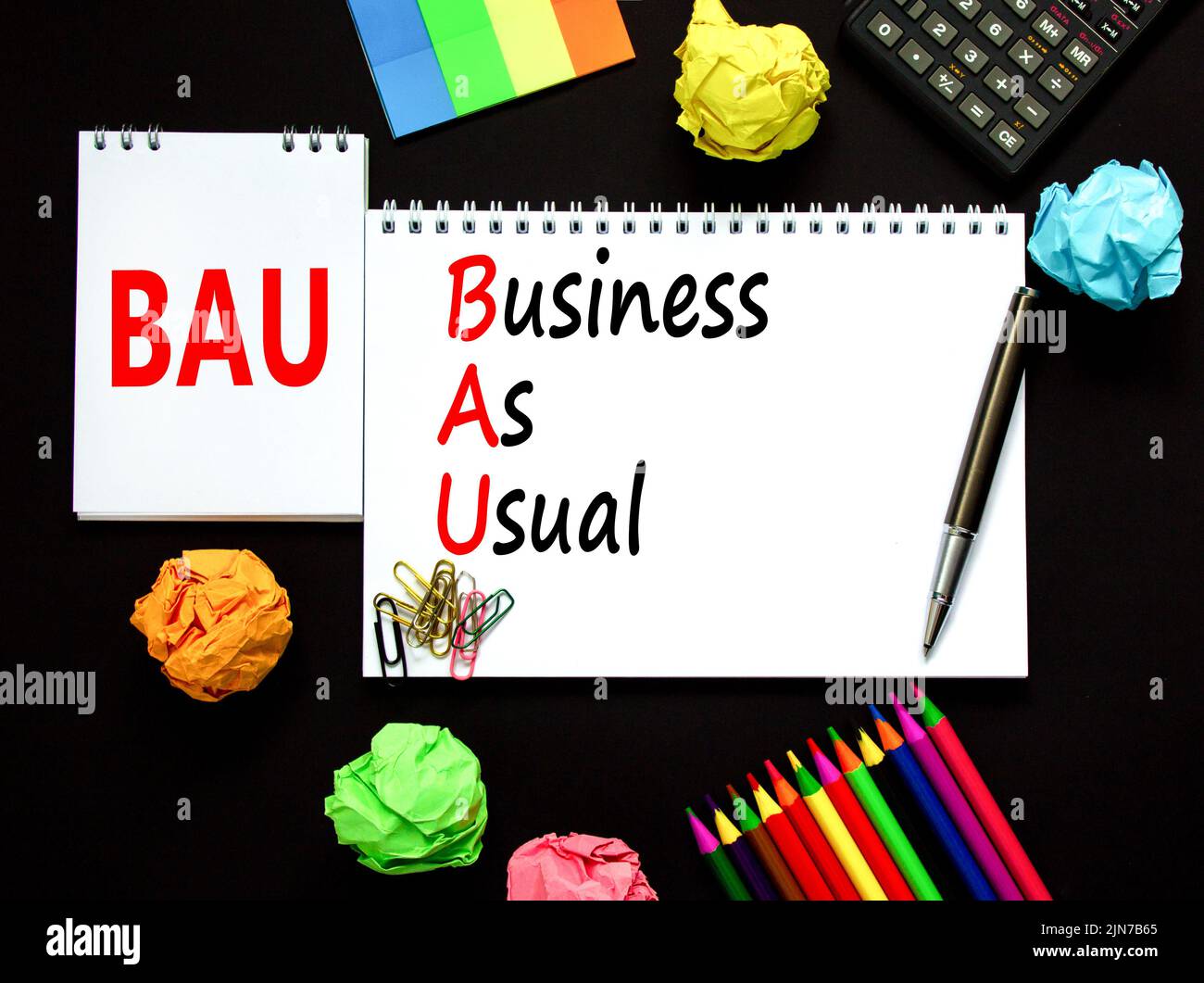 BAU business as usual symbol. Concept words BAU business as usual on ...