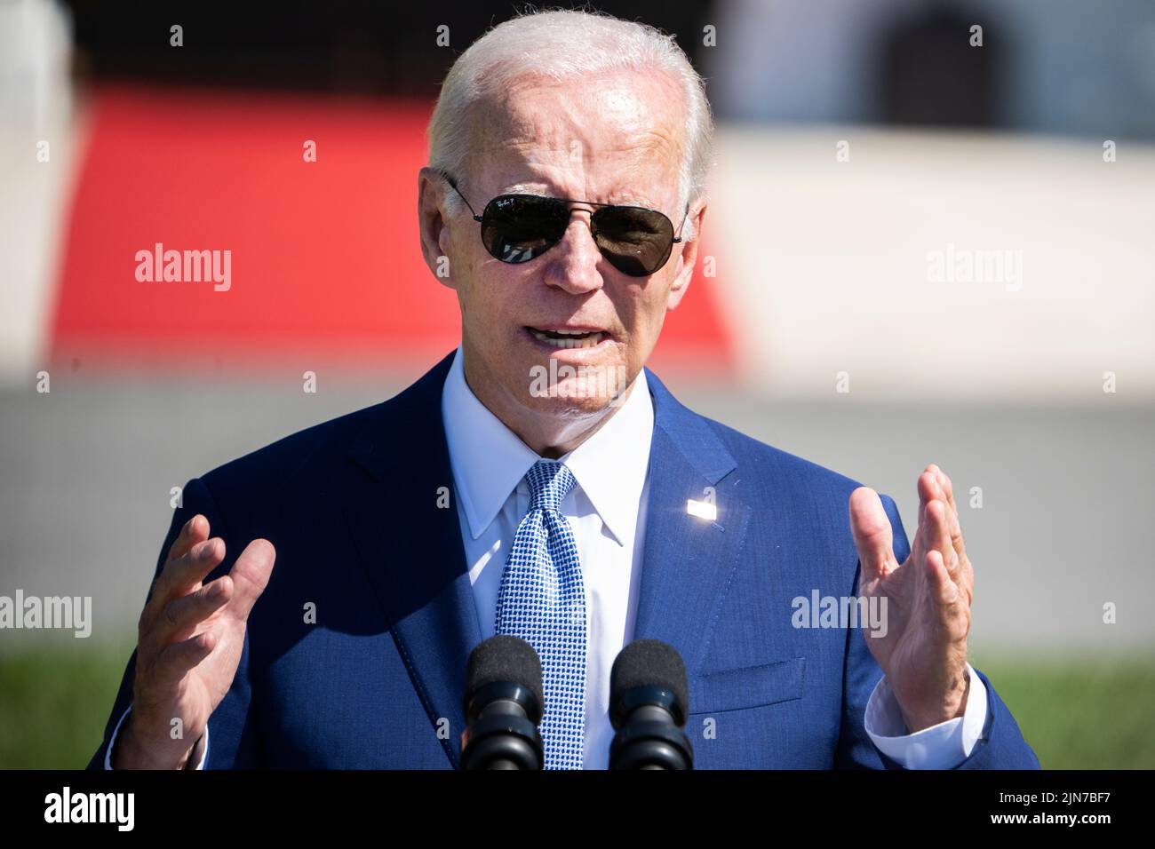 UNITED STATES AUGUST 9 President Joe Biden speaks during The CHIPS