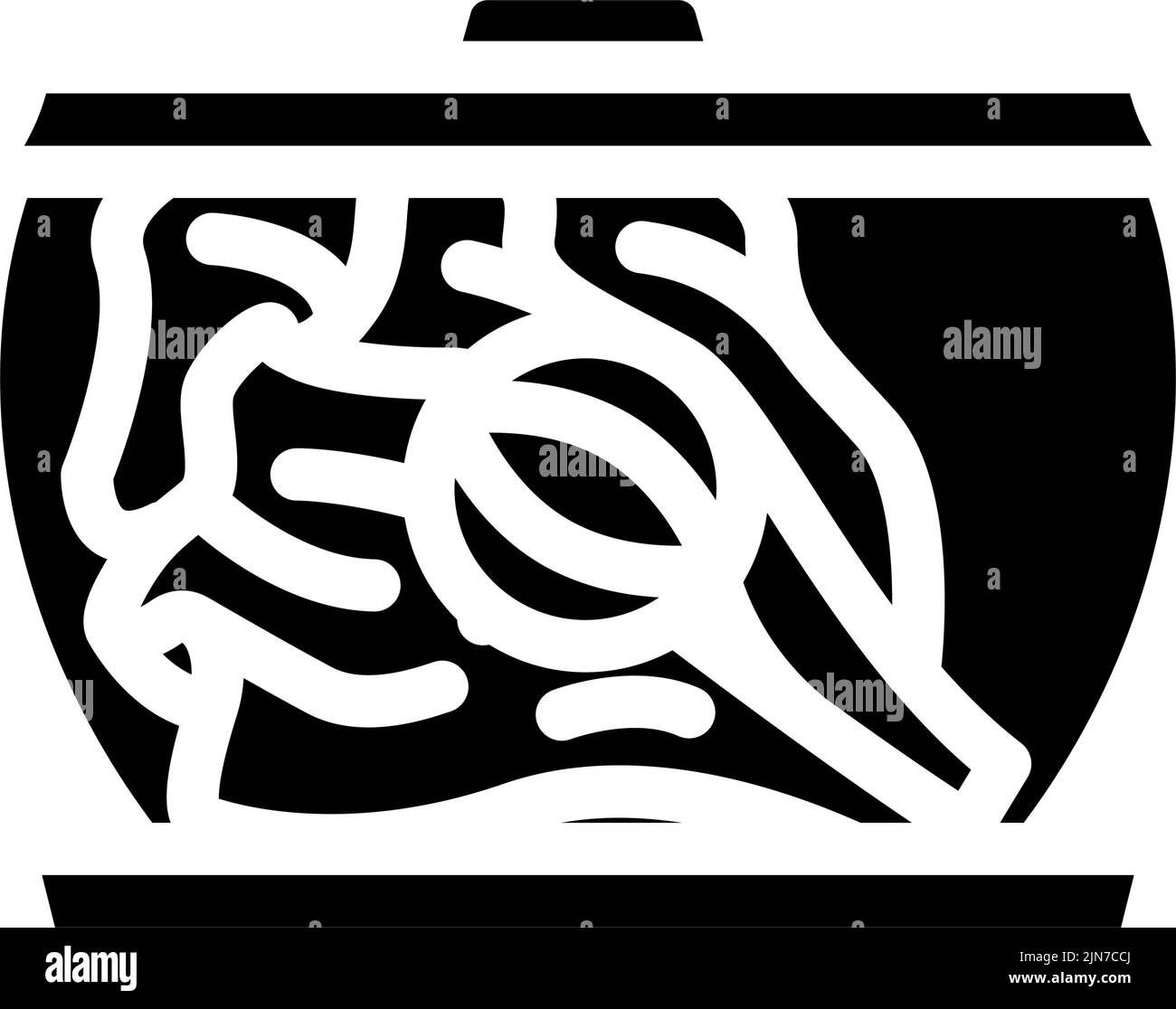 vacuum storage glyph icon vector illustration Stock Vector Image & Art ...