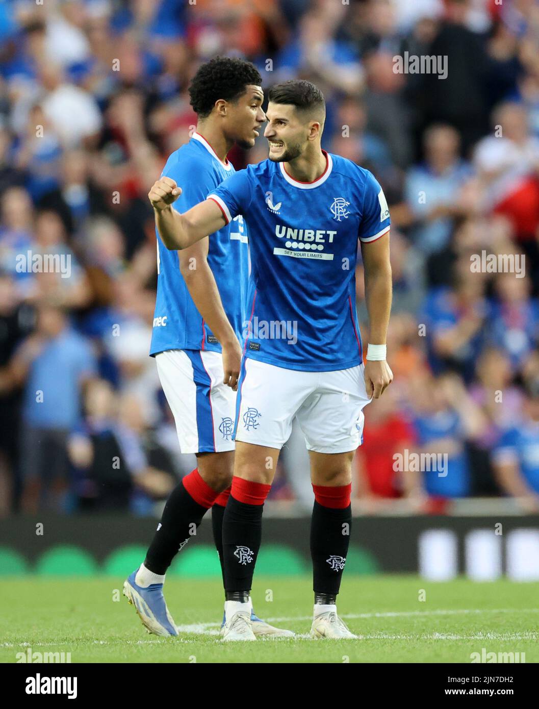 Rangers' Antonio-Mirko Colak celebrates scoring their side's second ...