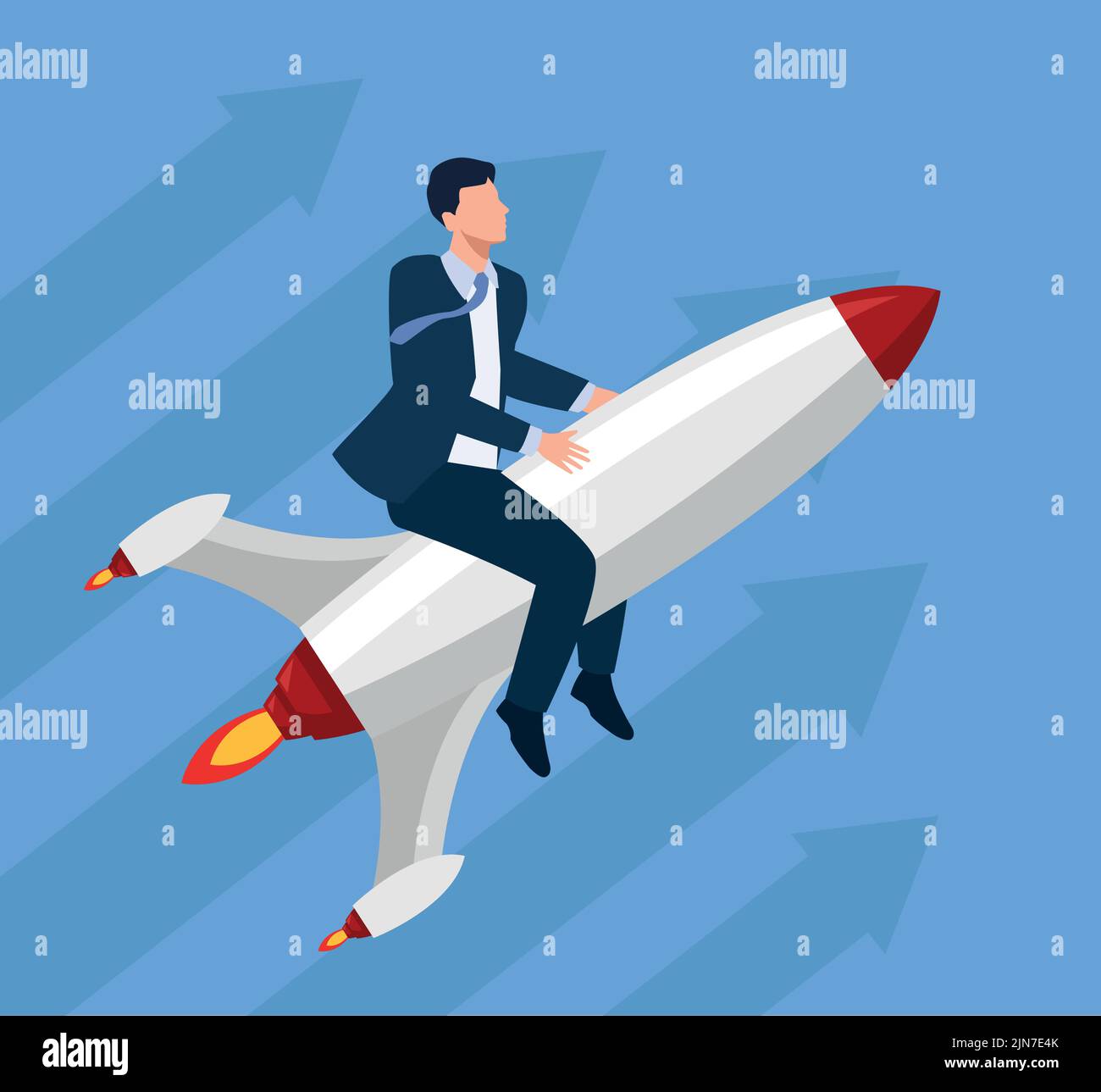 elegant businessman in rocket Stock Vector Image & Art - Alamy
