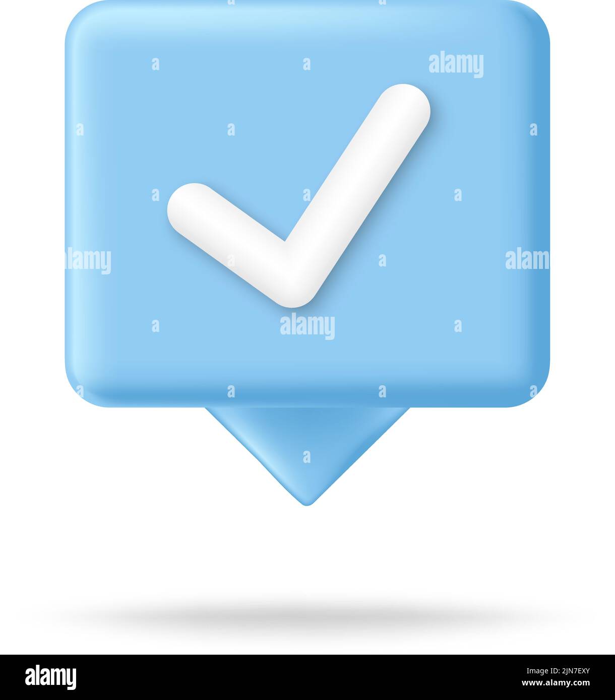 Speech bubble 3d icon message concept. Realistic speech bubble with dots for chat. Vector illustration message box Stock Vector