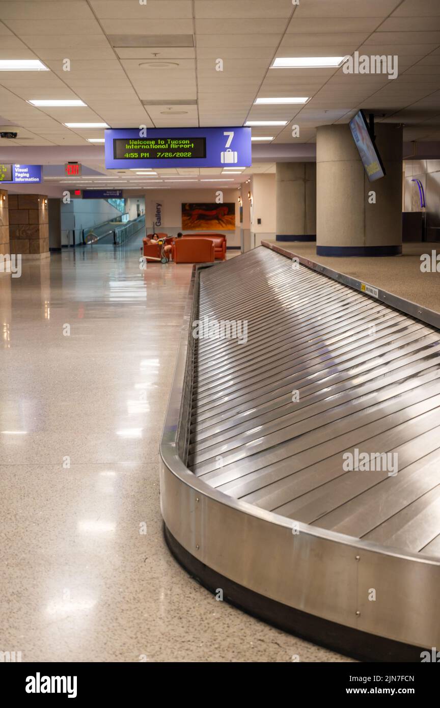 Tucson International Airport, Arizona, USA. Empty baggage claim area Stock Photo Alamy