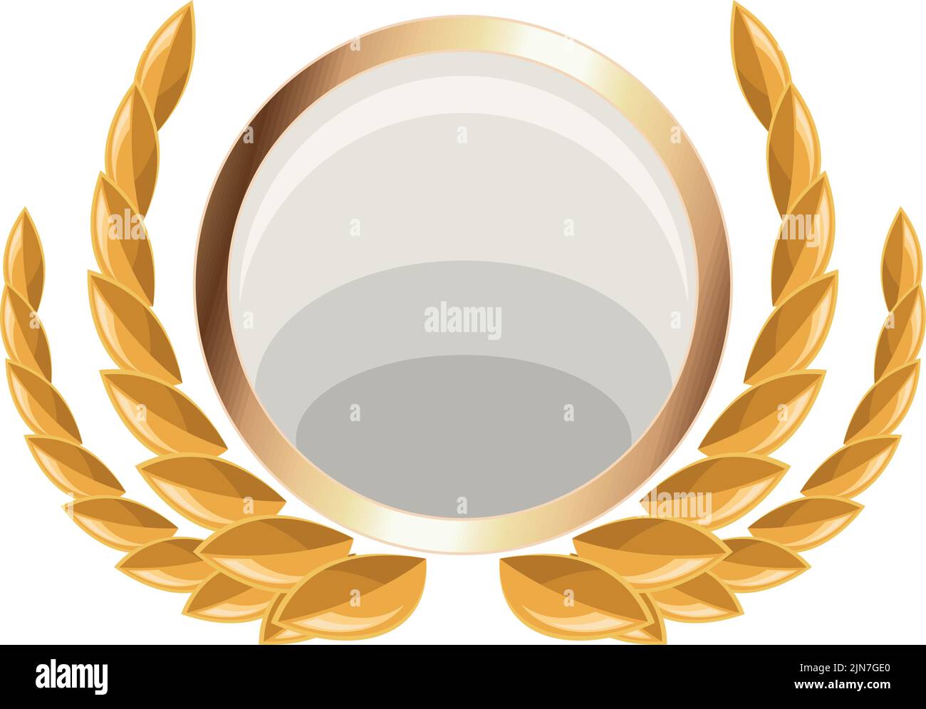 golden circular frame with wreath Stock Vector Image & Art - Alamy
