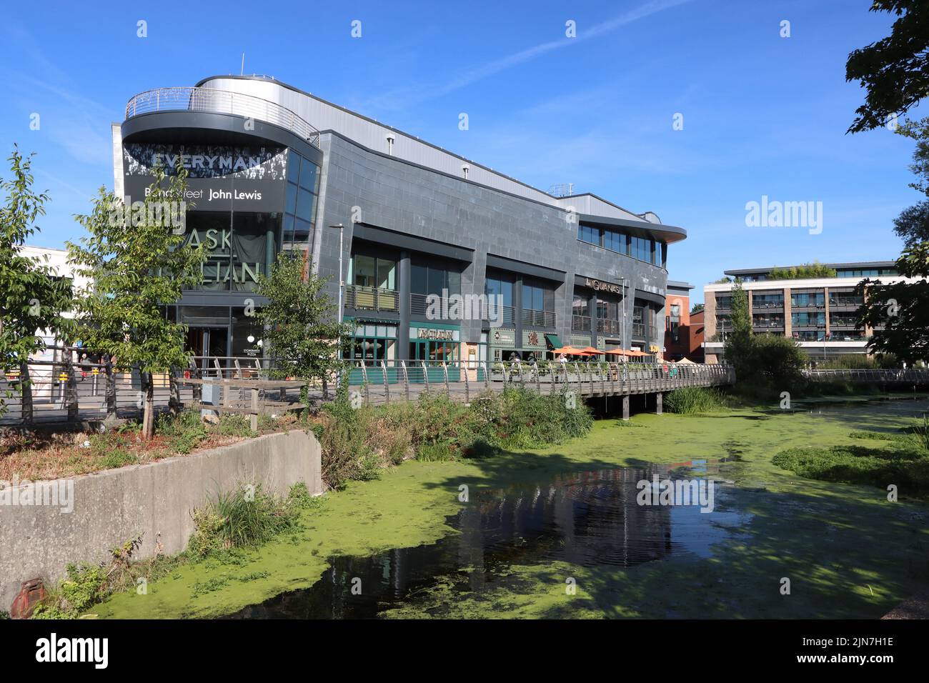 Bond Street retail development, Chelmsford, Essex, UK  - adjacent to the River Chelmer Stock Photo